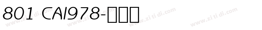 801 CAI978字体转换